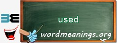 WordMeaning blackboard for used